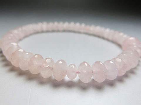Women's Rose Quartz Prayer Beads, Star-Shape Cut, Pink Tassel