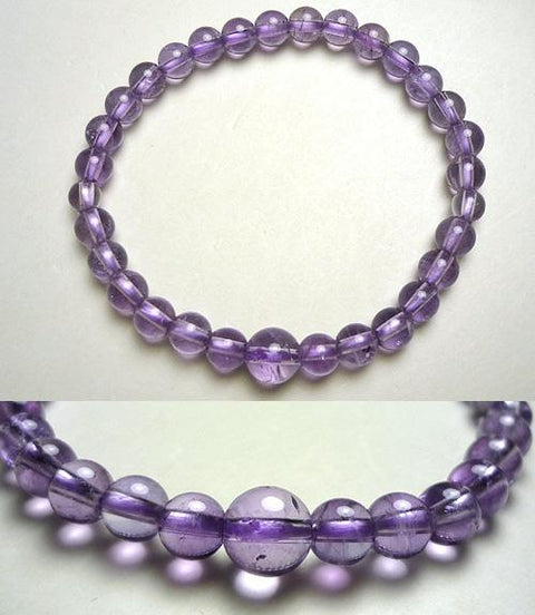 Rose Amethyst Bracelet, 6mm Bead, Limited Edition