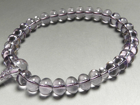 Men's prayer beads, rose amethyst, oval bead
