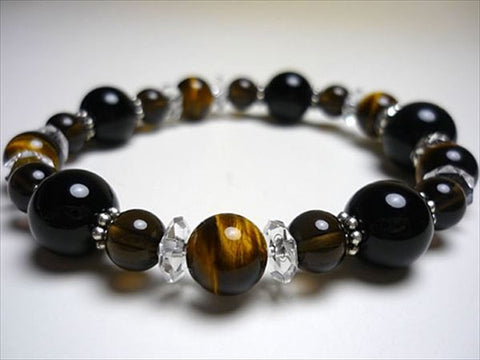 Black Onyx Large-Bead Bracelet Acala Carving 6865410000000 - close-up