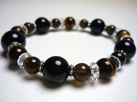 Black Onyx Large-Bead Bracelet Acala Carving 6865410000000 - close-up 2