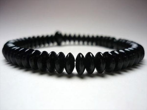 Black Onyx Formal Bracelet Matching Set 6865414000100 - worn on wrist