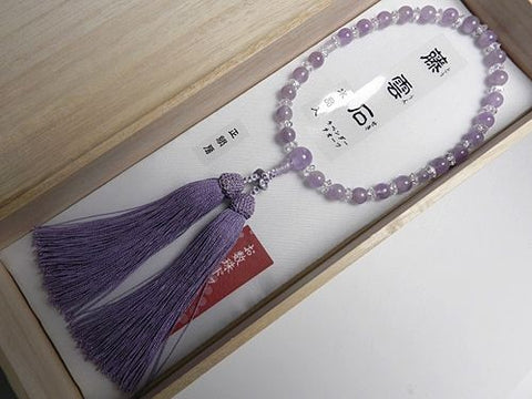 Women's Wisteria Cloud Amethyst Prayer Beads, Faceted Crystal