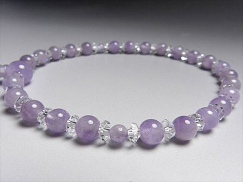 Women's Wisteria Cloud Amethyst Prayer Beads, Faceted Crystal