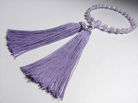 Women's Wisteria Cloud Amethyst Prayer Beads, Faceted Crystal