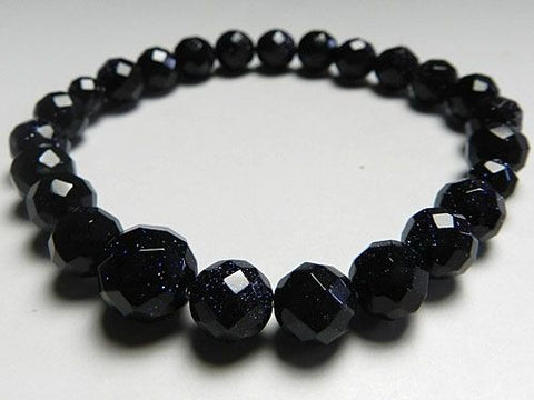 Purple Goldstone Faceted Bracelet, Uniform Finish