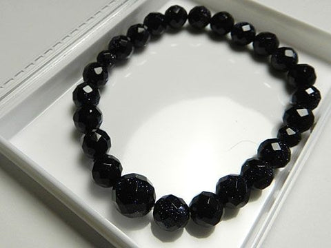 Purple Goldstone Faceted Bracelet, Uniform Finish