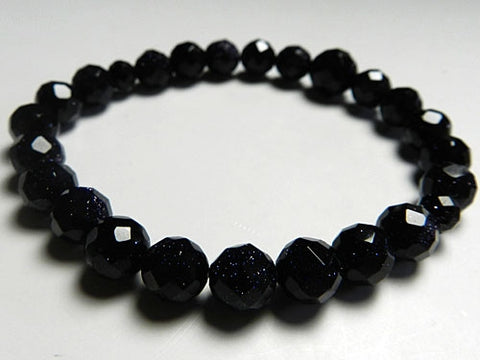 Purple Goldstone Faceted Bracelet, Uniform Finish