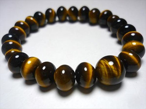 Tiger's Eye Oval Bead Bracelet, Matching Set