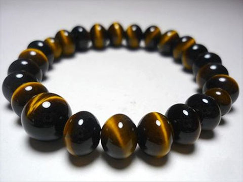 Tiger's Eye Oval Bead Bracelet, Matching Set