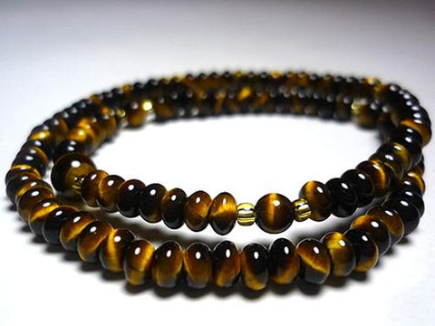 Tiger's Eye 108-Bead Double-Wrap Bracelet, Uniform Finish