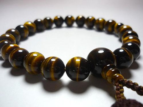 Men's prayer beads, tiger's eye, 22 beads