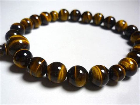 Men's prayer beads, tiger's eye, 22 beads