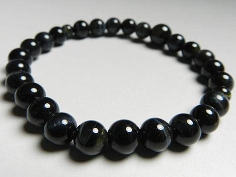 Blue Tiger's Eye 7mm round bead bracelet, matching set