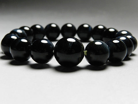 Blue Tiger's Eye 12mm round bead bracelet, matching set