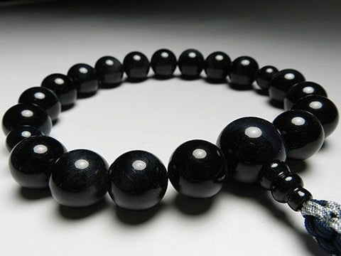 Men's Prayer Beads, Blue Tiger's Eye, 18 Beads, Uniform Finish