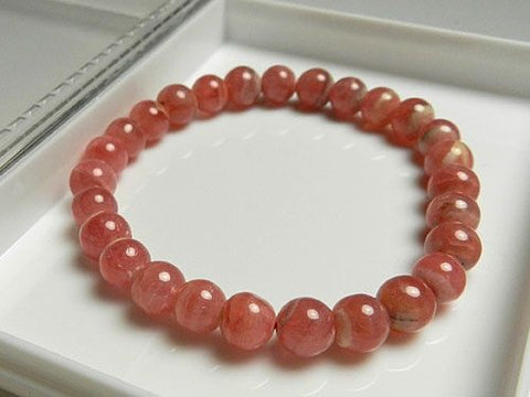 Inca Rose 6mm bead bracelet, straight