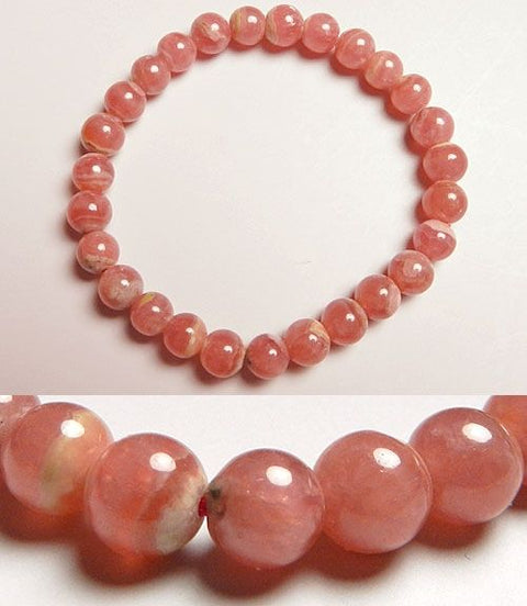 Inca Rose 6mm bead bracelet, straight