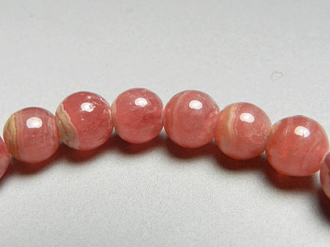 Inca Rose 6mm bead bracelet, straight