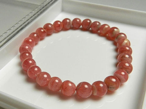 Inca Rose 6mm bead bracelet, straight