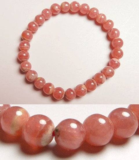 Inca Rose 6mm bead bracelet, straight