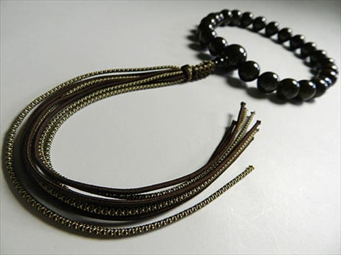 Men's prayer beads, tiger jasper, 22 beads