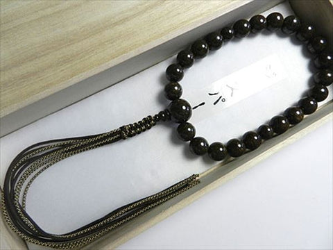 Men's prayer beads, tiger jasper, 22 beads