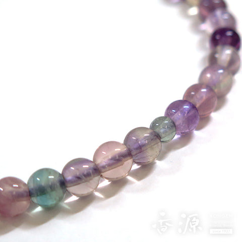 Women's Fluorite Prayer Beads, Uniform Finish, Purple Tassel