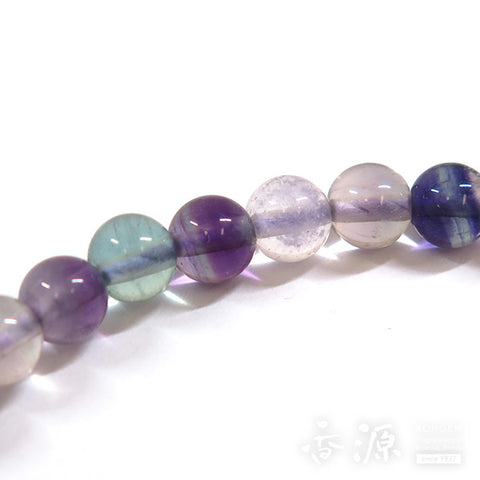 Women's Fluorite Prayer Beads, Uniform Finish, Purple Tassel