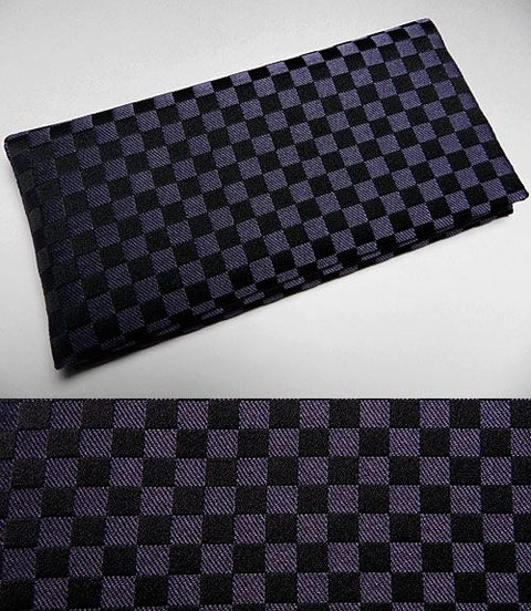 Ojuzu Bag "Hifumi", Small Ichimatsu Check, Purple