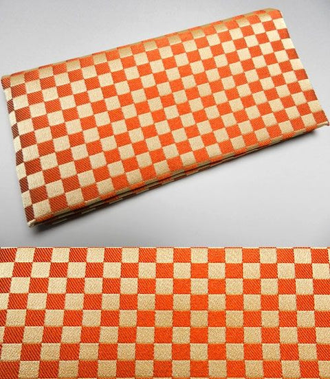 Ojuzu Bag "Hifumi", Small Ichimatsu Check, Brick