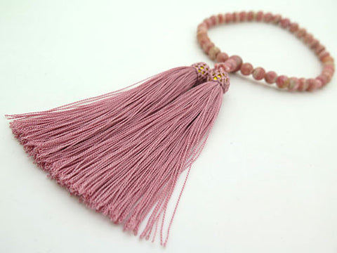 Women's Rhodochrosite Prayer Beads, 7mm Bead, Uniform Finish