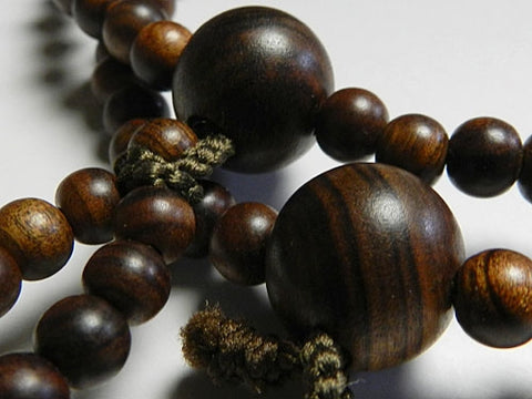 Men's Prayer Beads, Sendan Sandalwood, Nichiren Sect, Niso-han Hokke Style, Matching Set