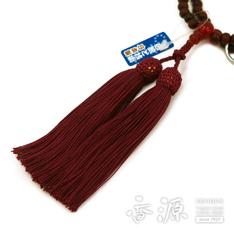 Women's Prayer Beads, Rosewood, Soto Zen Sect, Agate Finish