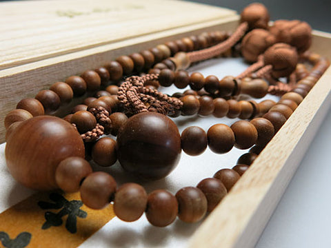 Men's prayer beads, Indian sandalwood, Nichiren sect