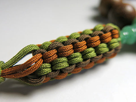 Men's prayer beads, ironwood, Indian jade finish