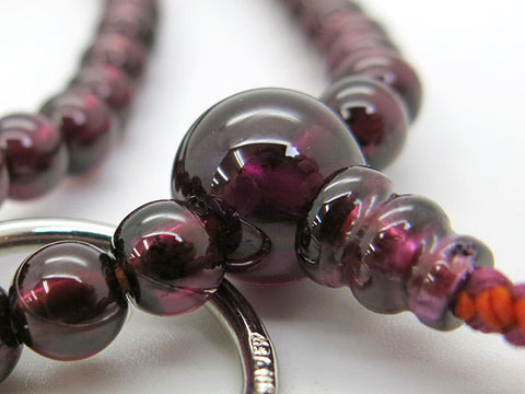 Women's Prayer Beads, Garnet, Soto Sect, 8-Sun, Uniform Finish