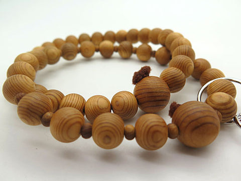 Men's Prayer Beads, Yakusugi, Sanman Jodo Style, Matching Set, Jodo Sect