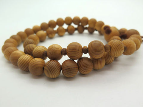 Men's Prayer Beads, Yakusugi, Sanman Jodo Style, Matching Set, Jodo Sect