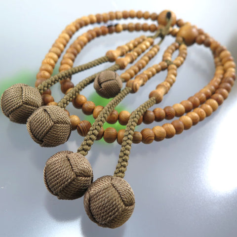 Men's Prayer Beads, Yakusugi, Shaku-Ni Size, Hokke, Nichiren Sect, Matching Set