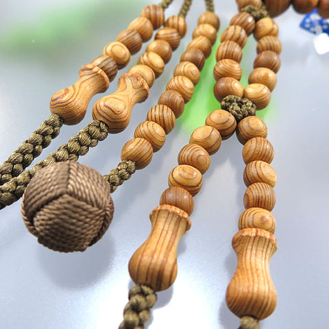 Men's Prayer Beads, Yakusugi, Shaku-Ni Size, Hokke, Nichiren Sect, Matching Set
