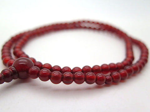Women's Prayer Beads, Agate, 5mm Bead, Rinzai Sect, Uniform Finish