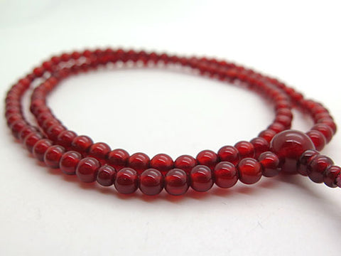 Women's Prayer Beads, Agate, 5mm Bead, Rinzai Sect, Uniform Finish