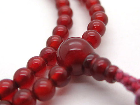 Women's Prayer Beads, Agate, 5mm Bead, Rinzai Sect, Uniform Finish