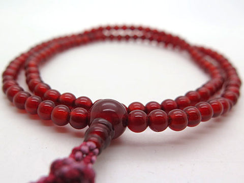Women's Prayer Beads, Agate, 5mm Bead, Rinzai Sect, Uniform Finish