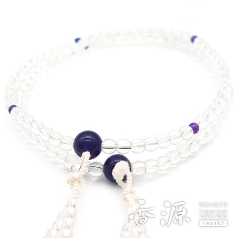 Women's Crystal Prayer Beads, Amethyst Finish