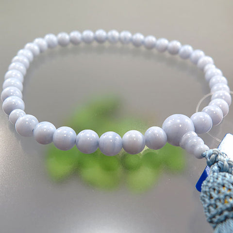 Women's Prayer Beads, Chalcedony, 7mm Bead, Single-Strand