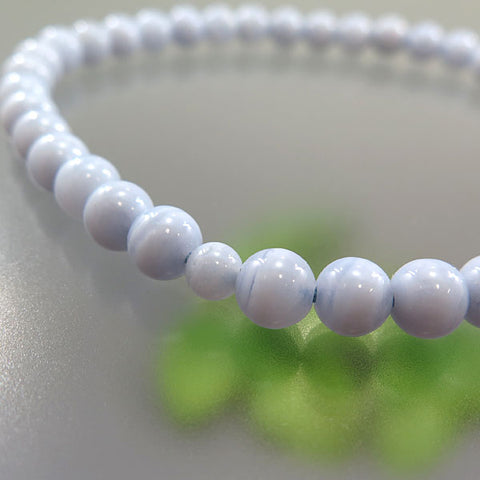 Women's Prayer Beads, Chalcedony, 7mm Bead, Single-Strand