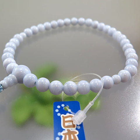 Women's Prayer Beads, Chalcedony, 7mm Bead, Single-Strand
