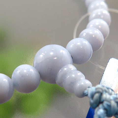 Women's Prayer Beads, Chalcedony, 7mm Bead, Single-Strand